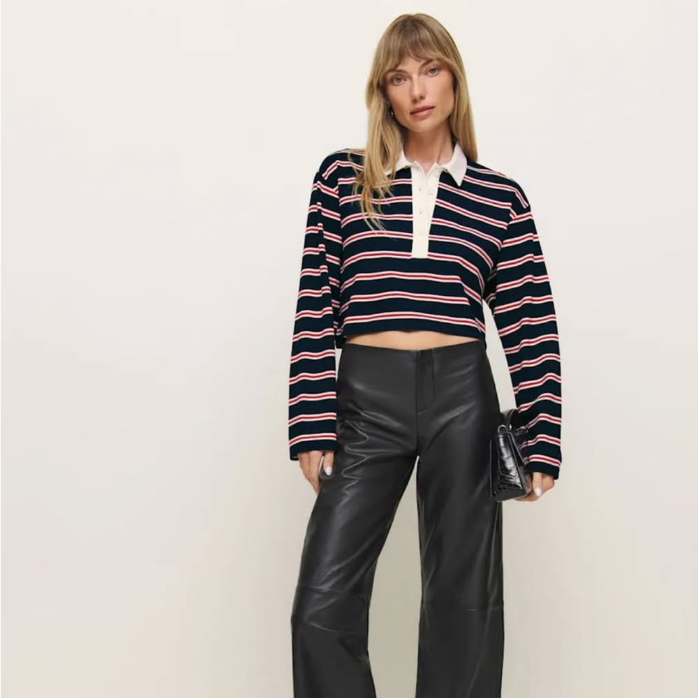 Reformation Anna Rugby Shirt NWT Small